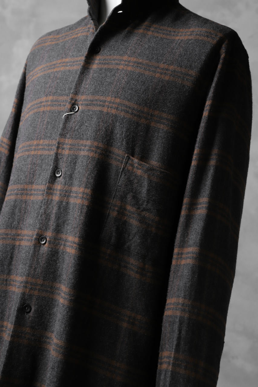 Load image into Gallery viewer, COLINA GARDENER CHECK SHIRT / SOFT FLANNEL (GREY x BROWN)