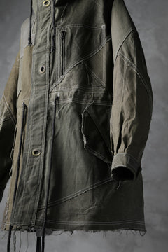画像をギャラリービューアに読み込む, BACKLASH x LOOM exclusive RECONSTRUCTIVE HOODED JACKET / VINTAGE MILITARY CANVAS