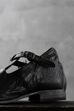 画像をギャラリービューアに読み込む, Portaille &quot;one make&quot; Strap Shoes (Heat Shrink Horse Leather / BLACK)