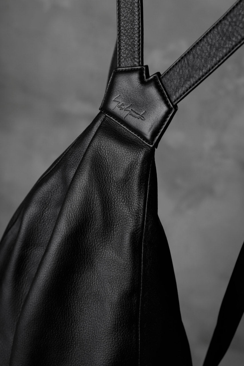 画像をギャラリービューアに読み込む, discord Yohji Yamamoto TUCKED LEATHER BACKPACK (BLACK)