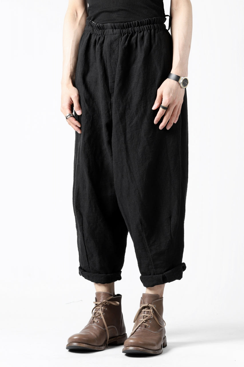 画像をギャラリービューアに読み込む, YUTA MATSUOKA easy darts pants / sofa linen (black)