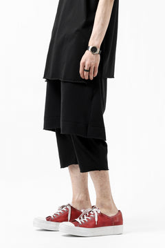 Load image into Gallery viewer, FIRST AID TO THE INJURED LAYERED SHORT PANTS / FRENCH TERRY + JERSEY (BLACK)