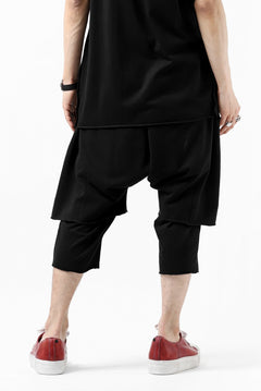Load image into Gallery viewer, FIRST AID TO THE INJURED LAYERED SHORT PANTS / FRENCH TERRY + JERSEY (BLACK)