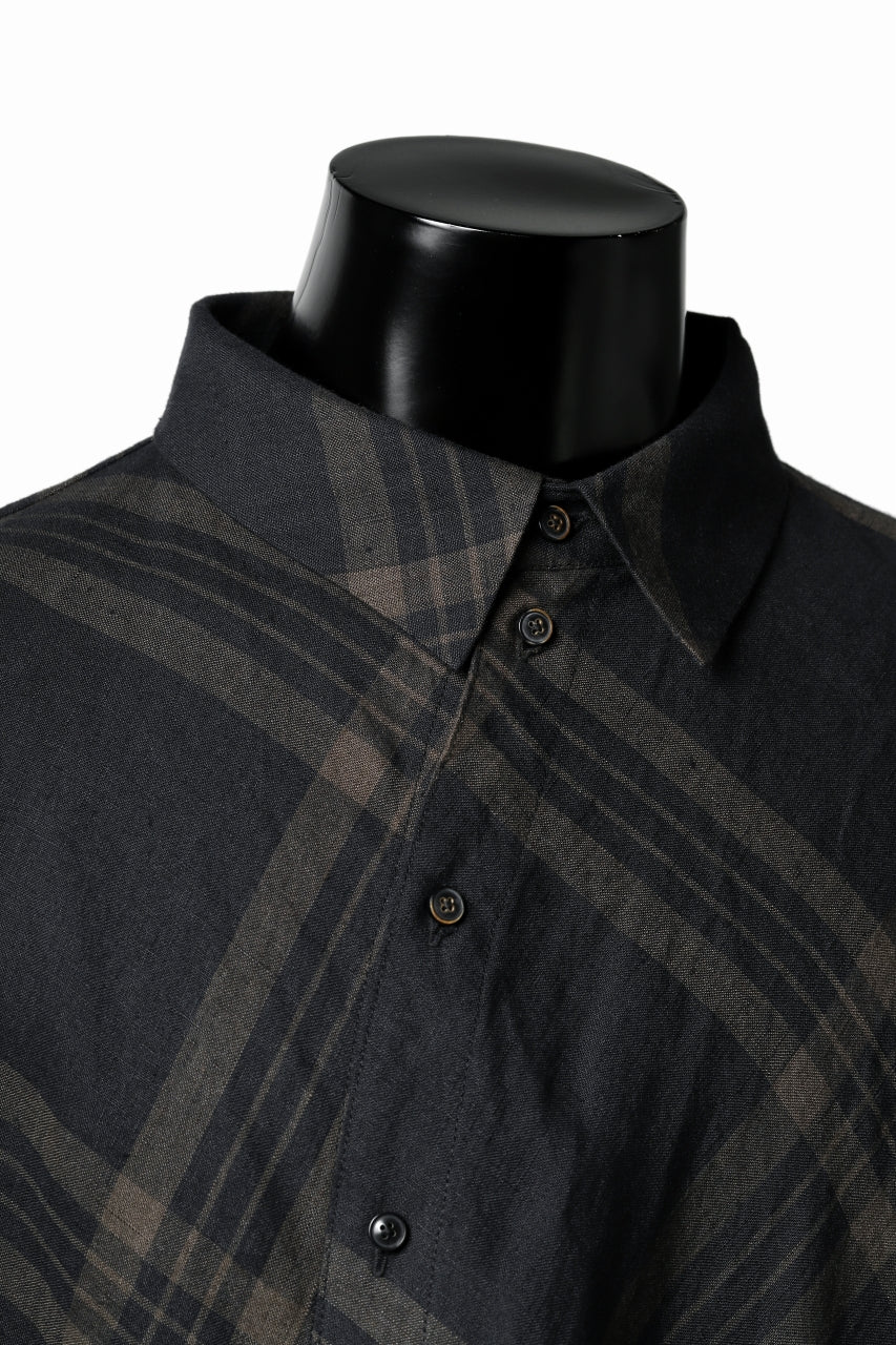 画像をギャラリービューアに読み込む, Aleksandr Manamis Crossed Plaid Shirt (Black)