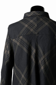 画像をギャラリービューアに読み込む, Aleksandr Manamis Crossed Plaid Shirt (Black)