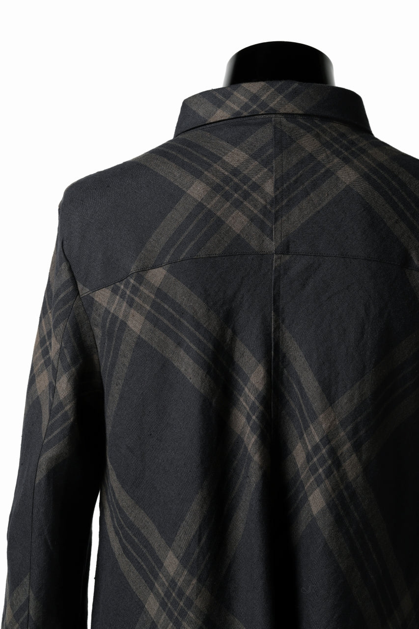 画像をギャラリービューアに読み込む, Aleksandr Manamis Crossed Plaid Shirt (Black)