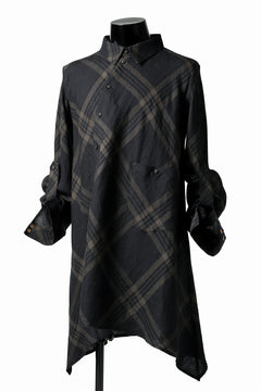 画像をギャラリービューアに読み込む, Aleksandr Manamis Crossed Plaid Shirt (Black)