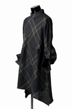 画像をギャラリービューアに読み込む, Aleksandr Manamis Crossed Plaid Shirt (Black)