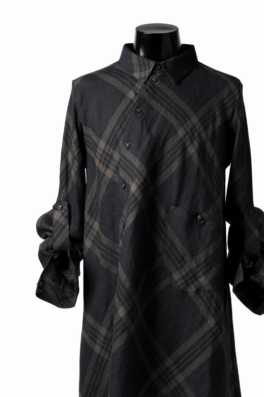 画像をギャラリービューアに読み込む, Aleksandr Manamis Crossed Plaid Shirt (Black)