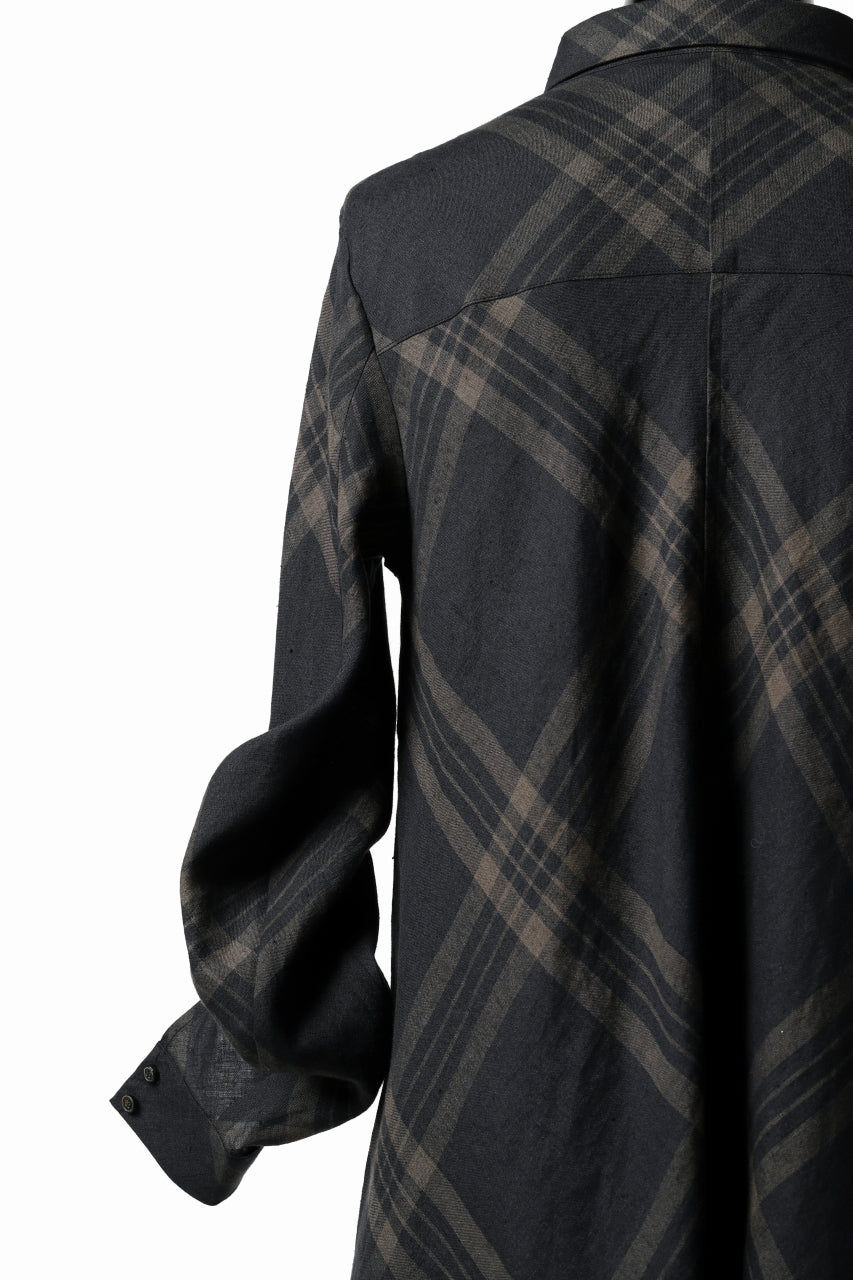 画像をギャラリービューアに読み込む, Aleksandr Manamis Crossed Plaid Shirt (Black)