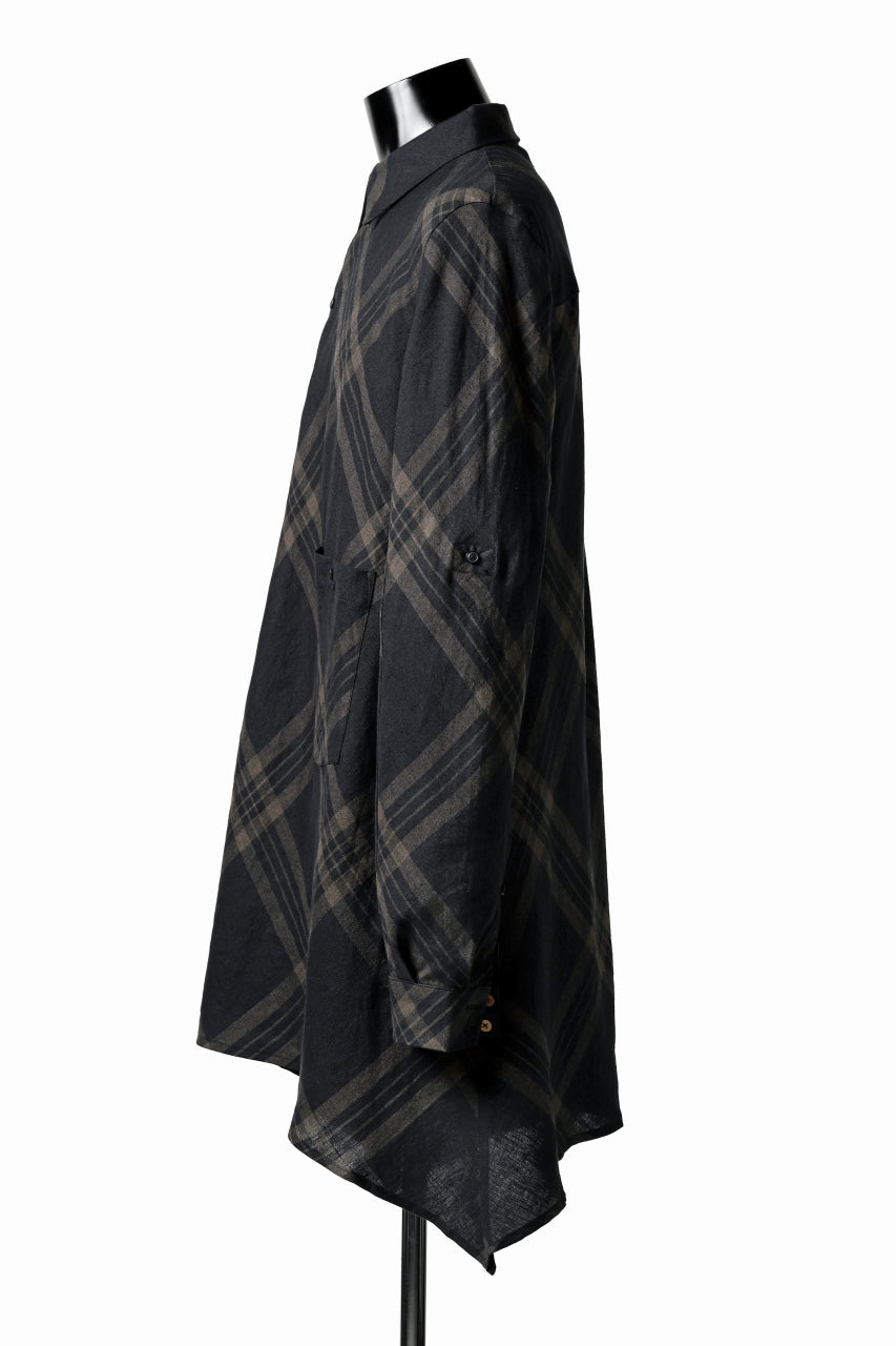 画像をギャラリービューアに読み込む, Aleksandr Manamis Crossed Plaid Shirt (Black)