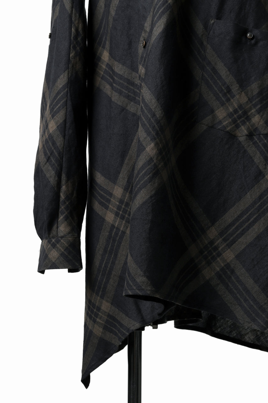 画像をギャラリービューアに読み込む, Aleksandr Manamis Crossed Plaid Shirt (Black)