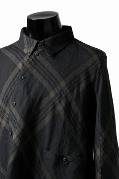 画像をギャラリービューアに読み込む, Aleksandr Manamis Crossed Plaid Shirt (Black)