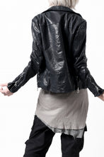 画像をギャラリービューアに読み込む, ISAMU KATAYAMA BACKLASH DOUBLE RIDERS JACKET / GARMENT DYED ITALY SHOULDER (MIDNIGHT BLACK)