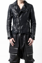 画像をギャラリービューアに読み込む, ISAMU KATAYAMA BACKLASH DOUBLE RIDERS JACKET / GARMENT DYED ITALY SHOULDER (MIDNIGHT BLACK)