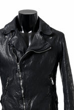 画像をギャラリービューアに読み込む, ISAMU KATAYAMA BACKLASH DOUBLE RIDERS JACKET / GARMENT DYED ITALY SHOULDER (MIDNIGHT BLACK)