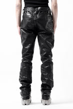 画像をギャラリービューアに読み込む, ISAMU KATAYAMA BACKLASH exclusive TIGHT STRAIGHT LEATHER PANTS / GARMENT DYED - ITALY SHOULDER (BLACK)