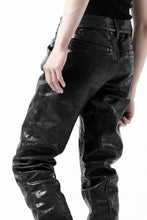 画像をギャラリービューアに読み込む, ISAMU KATAYAMA BACKLASH exclusive TIGHT STRAIGHT LEATHER PANTS / GARMENT DYED - ITALY SHOULDER (BLACK)