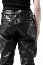 画像をギャラリービューアに読み込む, ISAMU KATAYAMA BACKLASH exclusive TIGHT STRAIGHT LEATHER PANTS / GARMENT DYED - ITALY SHOULDER (BLACK)