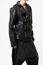 Load image into Gallery viewer, ISAMU KATAYAMA BACKLASH MOTO JACKET / ITALY-SHOULDER OBJECT DYED (BLACK)