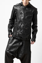 Load image into Gallery viewer, ISAMU KATAYAMA BACKLASH MOTO JACKET / ITALY-SHOULDER OBJECT DYED (BLACK)