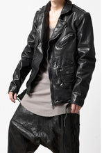 Load image into Gallery viewer, ISAMU KATAYAMA BACKLASH MOTO JACKET / ITALY-SHOULDER OBJECT DYED (BLACK)