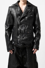 Load image into Gallery viewer, ISAMU KATAYAMA BACKLASH MOTO JACKET / ITALY-SHOULDER OBJECT DYED (BLACK)