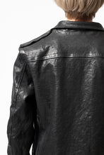 Load image into Gallery viewer, ISAMU KATAYAMA BACKLASH MOTO JACKET / ITALY-SHOULDER OBJECT DYED (BLACK)