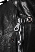 Load image into Gallery viewer, ISAMU KATAYAMA BACKLASH MOTO JACKET / ITALY-SHOULDER OBJECT DYED (BLACK)