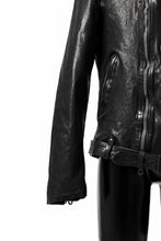 Load image into Gallery viewer, ISAMU KATAYAMA BACKLASH MOTO JACKET / ITALY-SHOULDER OBJECT DYED (BLACK)