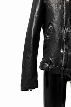Load image into Gallery viewer, ISAMU KATAYAMA BACKLASH MOTO JACKET / ITALY-SHOULDER OBJECT DYED (BLACK)