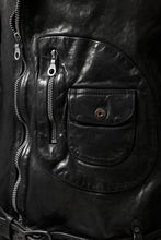 Load image into Gallery viewer, ISAMU KATAYAMA BACKLASH MOTO JACKET / ITALY-SHOULDER OBJECT DYED (BLACK)