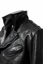 Load image into Gallery viewer, ISAMU KATAYAMA BACKLASH MOTO JACKET / ITALY-SHOULDER OBJECT DYED (BLACK)