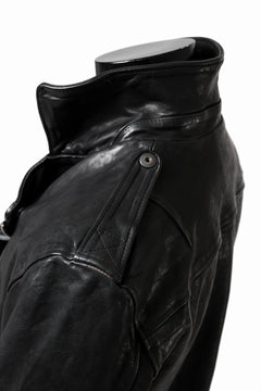 Load image into Gallery viewer, ISAMU KATAYAMA BACKLASH MOTO JACKET / ITALY-SHOULDER OBJECT DYED (BLACK)