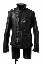 Load image into Gallery viewer, ISAMU KATAYAMA BACKLASH MOTO JACKET / ITALY-SHOULDER OBJECT DYED (BLACK)