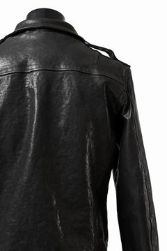 Load image into Gallery viewer, ISAMU KATAYAMA BACKLASH MOTO JACKET / ITALY-SHOULDER OBJECT DYED (BLACK)