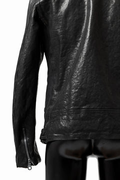 Load image into Gallery viewer, ISAMU KATAYAMA BACKLASH MOTO JACKET / ITALY-SHOULDER OBJECT DYED (BLACK)