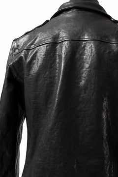 Load image into Gallery viewer, ISAMU KATAYAMA BACKLASH MOTO JACKET / ITALY-SHOULDER OBJECT DYED (BLACK)
