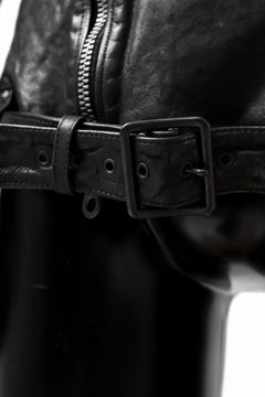 Load image into Gallery viewer, ISAMU KATAYAMA BACKLASH MOTO JACKET / ITALY-SHOULDER OBJECT DYED (BLACK)