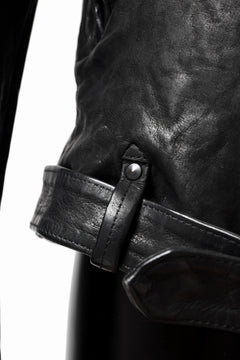 Load image into Gallery viewer, ISAMU KATAYAMA BACKLASH MOTO JACKET / ITALY-SHOULDER OBJECT DYED (BLACK)