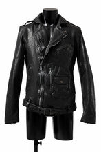 Load image into Gallery viewer, ISAMU KATAYAMA BACKLASH MOTO JACKET / ITALY-SHOULDER OBJECT DYED (BLACK)