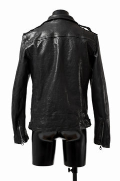 Load image into Gallery viewer, ISAMU KATAYAMA BACKLASH MOTO JACKET / ITALY-SHOULDER OBJECT DYED (BLACK)
