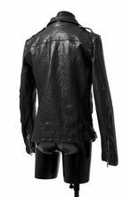 Load image into Gallery viewer, ISAMU KATAYAMA BACKLASH MOTO JACKET / ITALY-SHOULDER OBJECT DYED (BLACK)