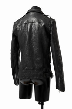 Load image into Gallery viewer, ISAMU KATAYAMA BACKLASH MOTO JACKET / ITALY-SHOULDER OBJECT DYED (BLACK)