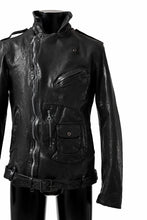 Load image into Gallery viewer, ISAMU KATAYAMA BACKLASH MOTO JACKET / ITALY-SHOULDER OBJECT DYED (BLACK)