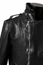 Load image into Gallery viewer, ISAMU KATAYAMA BACKLASH MOTO JACKET / ITALY-SHOULDER OBJECT DYED (BLACK)