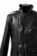 Load image into Gallery viewer, ISAMU KATAYAMA BACKLASH MOTO JACKET / ITALY-SHOULDER OBJECT DYED (BLACK)