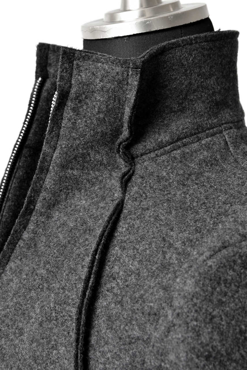 N/07 Rawcut Track Jacket / Woolring Fleece (DARK GREY)