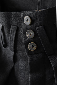 画像をギャラリービューアに読み込む, SOSNOVSKA exclusive CLOWN STYLE LINEN PANTS (BLACK)