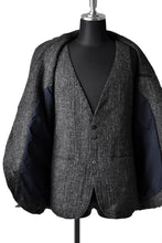 Load image into Gallery viewer, blackcrow tailor vest (wool linen fulling) (GREY)
